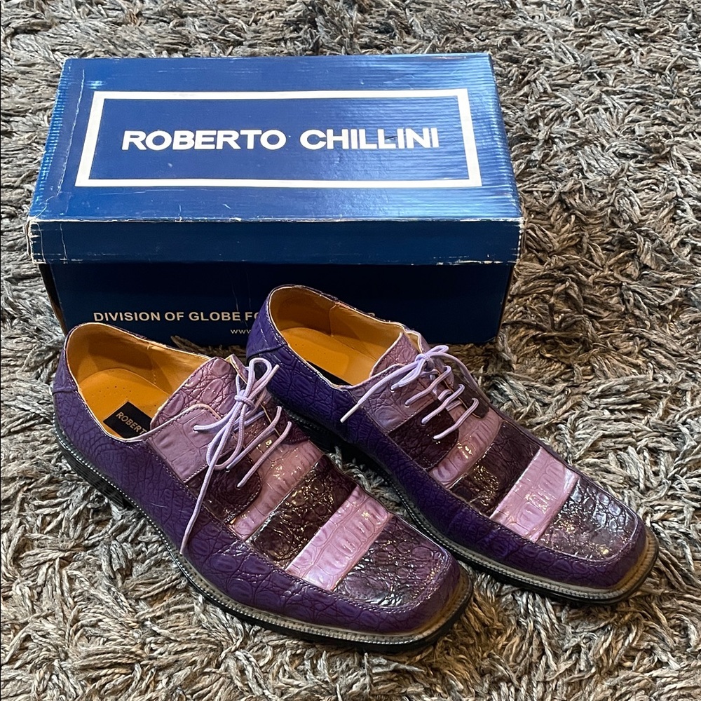 Roberto Chillini Purple Men's Shoes size 12